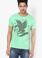 Ed Hardy Green Round Neck T-Shirt