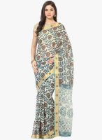 FOSTELO Beige Printed Saree