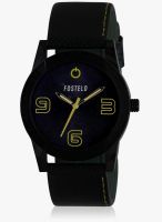 FOSTELO Black Metal Analog Watch