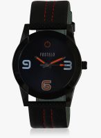 FOSTELO Black Metal Analog Watch