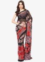 FOSTELO Black Printed Saree