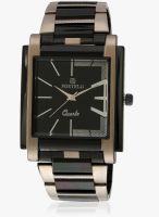 FOSTELO Black Stainless Steel Analog Watch