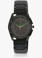 FOSTELO Black Stainless Steel Analog Watch