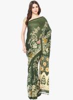 FOSTELO Green Printed Saree