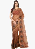 FOSTELO Maroon Printed Saree