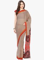 FOSTELO Red Printed Saree