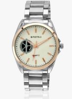 FOSTELO Silver Metal Analog Watch