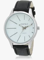 FOSTELO White Leather Analog Watch