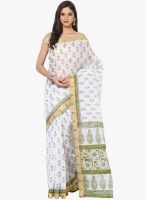 FOSTELO White Printed Saree