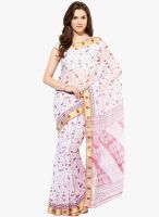 FOSTELO White Printed Saree