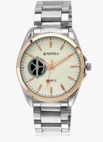 FOSTELO White Stainless Steel Analog Watch