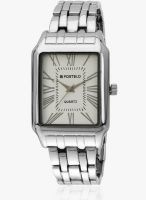 FOSTELO White Stainless Steel Analog Watch