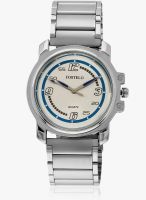 FOSTELO White Stainless Steel Analog Watch