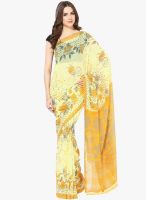 FOSTELO Yellow Printed Saree