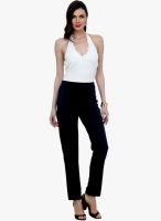 Faballey White Solid Jumpsuit
