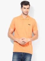 Fila Orange Solid Polo T-Shirt