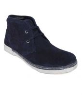 Franco Leone Navy Blue Ankle Length Shoes