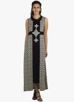 Fusion Beats Black Printed Maxi Dress