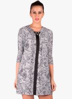 Fusion Beats Black Printed Shift Dress