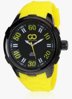 Gio Collection Su-1559-Bkyw Yellow/Black Analog Watch