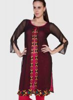 Globus Black Solid Kurtis