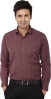 Hancock Men's Solid Formal Maroon Shirt