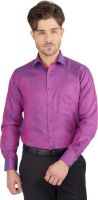 J Hampstead Men's Solid Formal Maroon Shirt