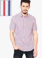 John Players Red Casual Shirt