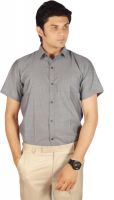 Kriss Men's Solid Casual Grey Shirt