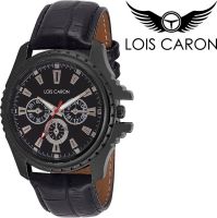 Lois Caron LCK-4042 BLACK CHRONOGRAPH PATTERN ANALOG WATCH FOR BOYS MEN Splendid Analog Watch - For Boys, Men