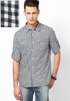 London Bridge Checks Black Casual Shirt