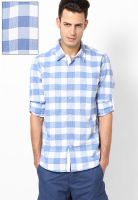 London Bridge Checks Blue Casual ShirtChecks White Casual Shirt