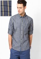 London Bridge Checks Grey Casual ShirtStriped Navy Blue Casual Shirt