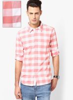 London Bridge Checks White Casual ShirtChecks Orange Casual Shirt