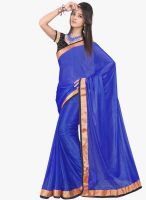 Lookslady Blue Printed Saree