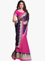 Lookslady Magenta Embellished Saree