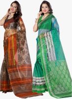 Lookslady Multicoloured Printed Sarees