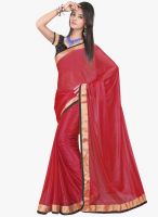 Lookslady Red Printed Saree
