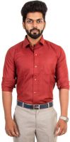 McHenry Men's Solid Formal Red Shirt