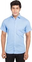 Nauhwar Men's Solid Formal Blue Shirt