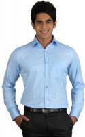 Nexq Men's Solid Formal Light Blue Shirt