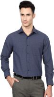 Peter England Men's Checkered Formal Blue Shirt