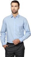 Peter England Men's Solid Formal Blue Shirt