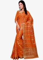 Saree Swarg Orange Embellished Saree