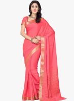 Saree Swarg Pink Solid Saree