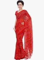 Shonaya Red Printed Saree