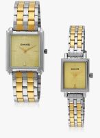 Sonata 70538080Bm01 Golden/Golden Analog Watch