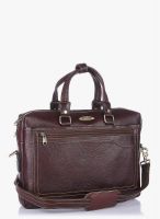 Stamp 15 Inches Brown Leather Laptop Bag