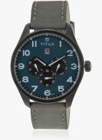 Titan 9483Nl04 Grey/Blue Analog Watch