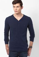 Tom Tailor Brown Henley T-Shirt